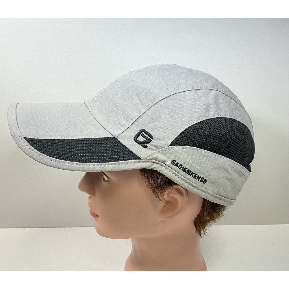 GADIEMKENSD Outdoor Running Hat Unisex Gray Breathable Mesh Strap Back Cap